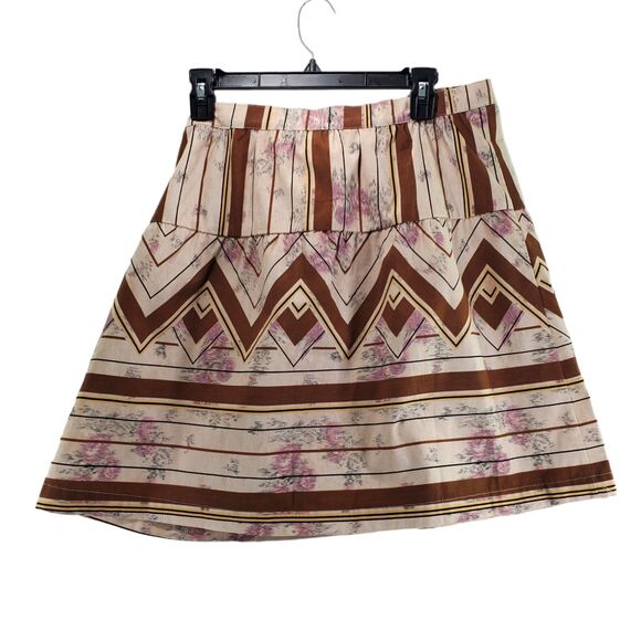 NWT XL Tiny Anthropologie Raleigh Cotton Mini Skirt Striped Aztec Southwestern - Picture 3 of 12